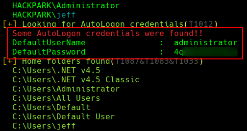 Autologon Credentials